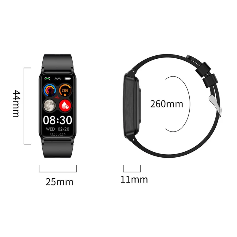 TK71pro 1.47" Smart Watch IP68 Waterproof Fitness Bracelet with Heart Rate Blood Oxygen Temperature Monitoring, DeepFit - Blue
