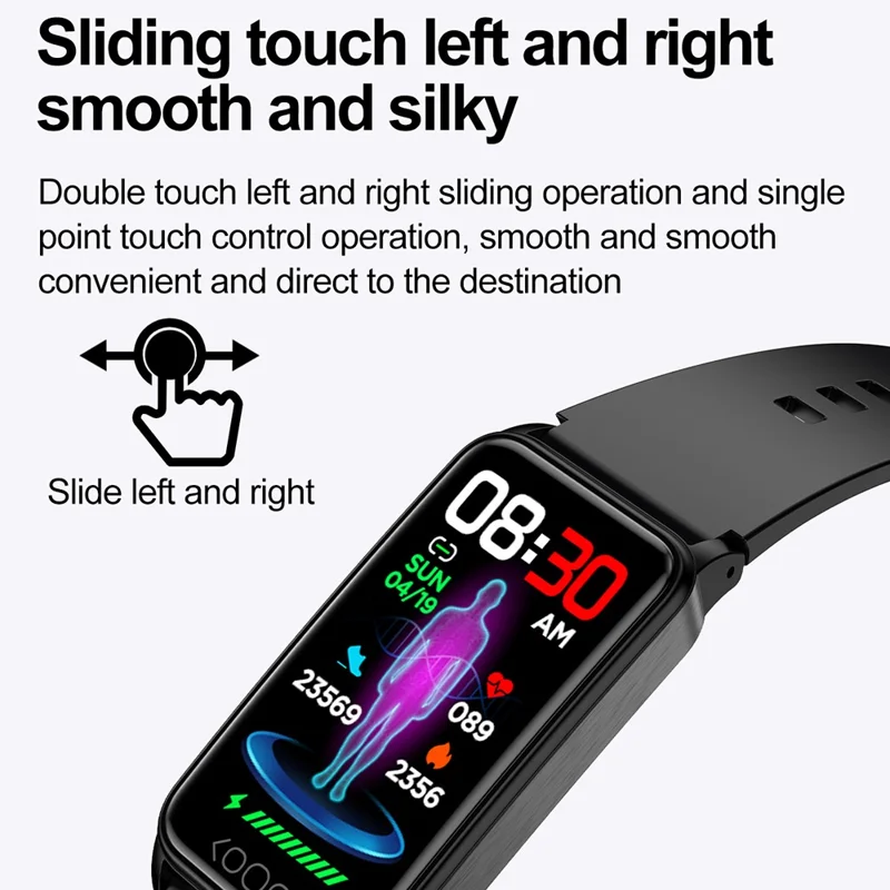 TK71pro 1.47" Smart Watch IP68 Waterproof Fitness Bracelet with Heart Rate Blood Oxygen Temperature Monitoring, DeepFit - Blue