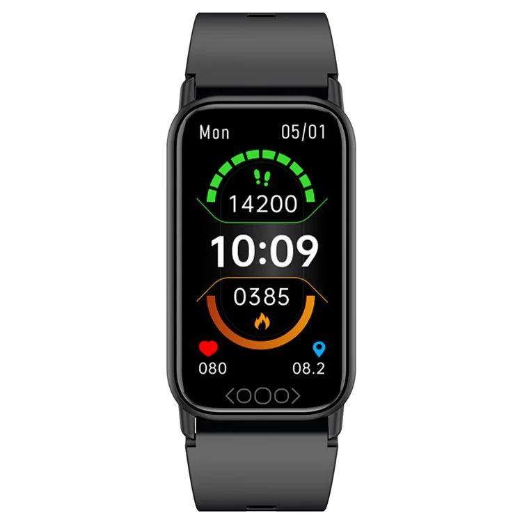 TK72 Brazalete Deportivo Inteligente de 1,47" Multifuncional con Monitoreo de Frecuencia Cardíaca, Temperatura Corporal y Oxígeno en Sangre, DeepFit - Negro 