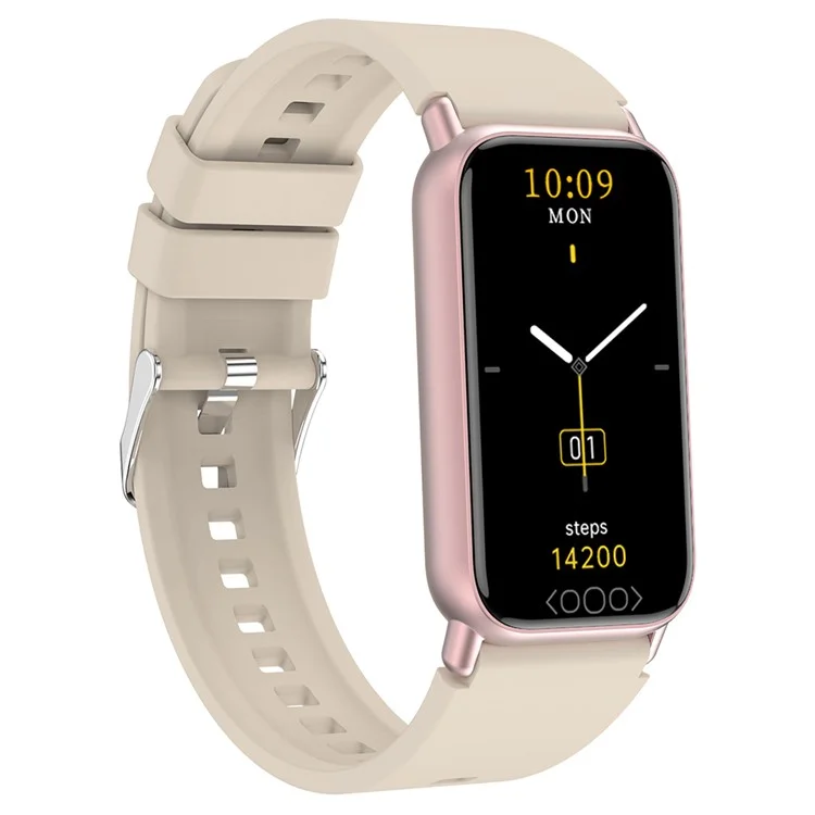 TK72 1.47 "bracciale Sportivo Multi-modalità a Banda Intelligente Con Temperatura Cardiaca a Temperatura Corporea Monitoraggio Dell'ossigeno, Profondo - Beige