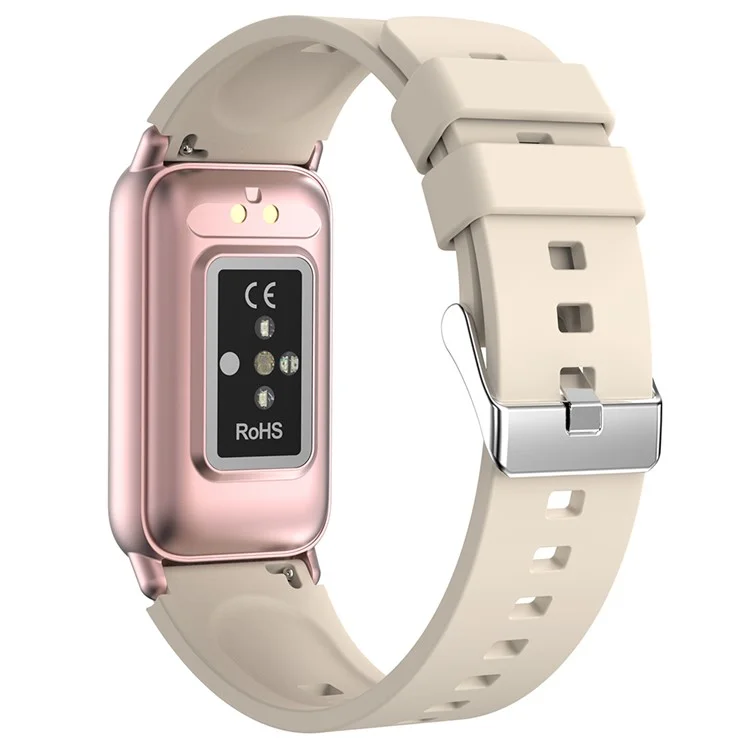TK72 1.47" Smart Band Multi-Mode Sports Bracelet with Heart Rate Body Temperature Blood Oxygen Monitoring, DeepFit - 米色