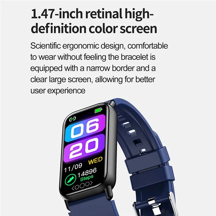 TK72 1.47" Smart Band Multi-Mode Sports Bracelet with Heart Rate Body Temperature Blood Oxygen Monitoring, DeepFit - 米色