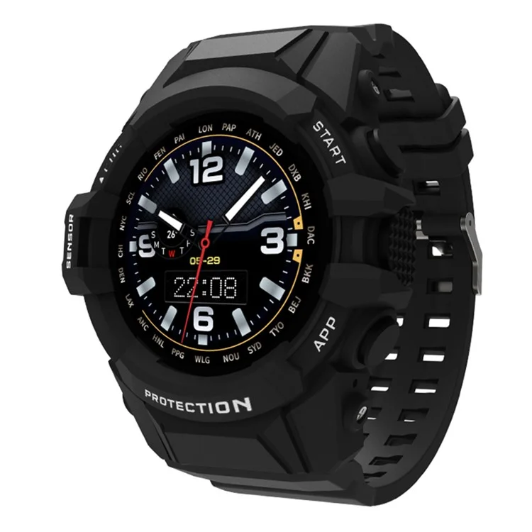 MT17S 1,6 Pouce HD Écran Intelligent Smart Watch Bluetooth Talk Outdoor Sports Bracelet Avec Boussole - Noir