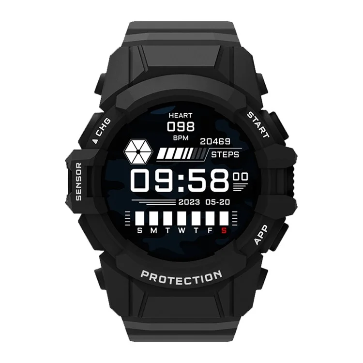 MT17S 1,6 Pouce HD Écran Intelligent Smart Watch Bluetooth Talk Outdoor Sports Bracelet Avec Boussole - Noir