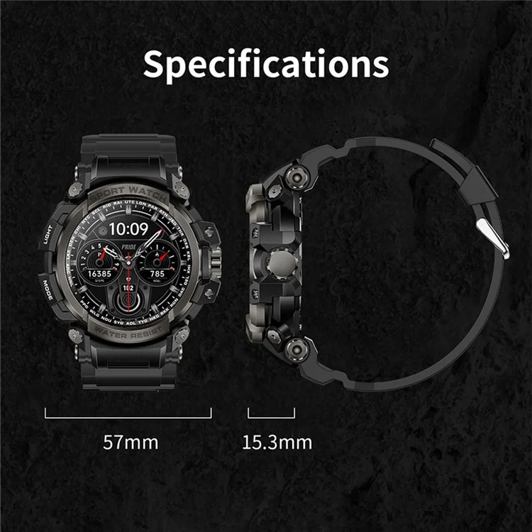 M16 1,39 Pouce Moniteur de Santé Tracker de Fitness IP68 IP68 Smart Smart Watch Smart - Vert