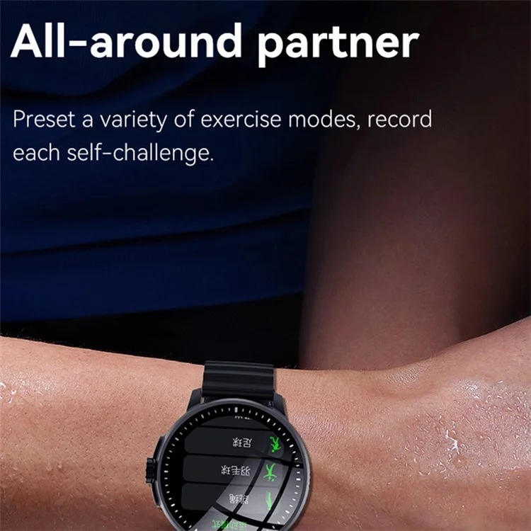 Bulk Purchasing S62 1.39-inch Round IPS Color Screen Smart Watch Bluetooth-compatible Call NFC Fitness Watch with AI Voice Assistant - Black