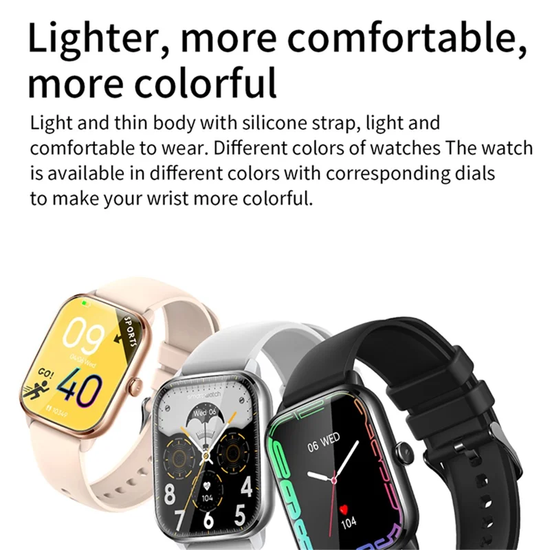KT65 1.85 pouces Smart Watch BT Appel Plusieurs Modes Sportifs IP67 Étanche Bracelet pour Android iOS - Noir