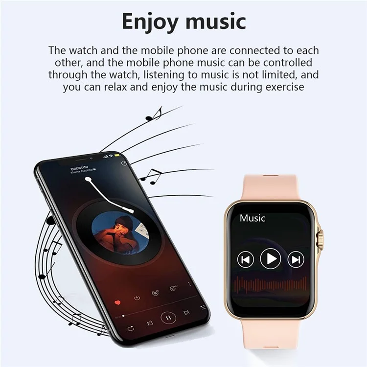D07 1.7" Screen Women Smart Bracelet NFC Bluetooth-compatible Call Smart Watch Support Split Screen, Password Protection - Silver