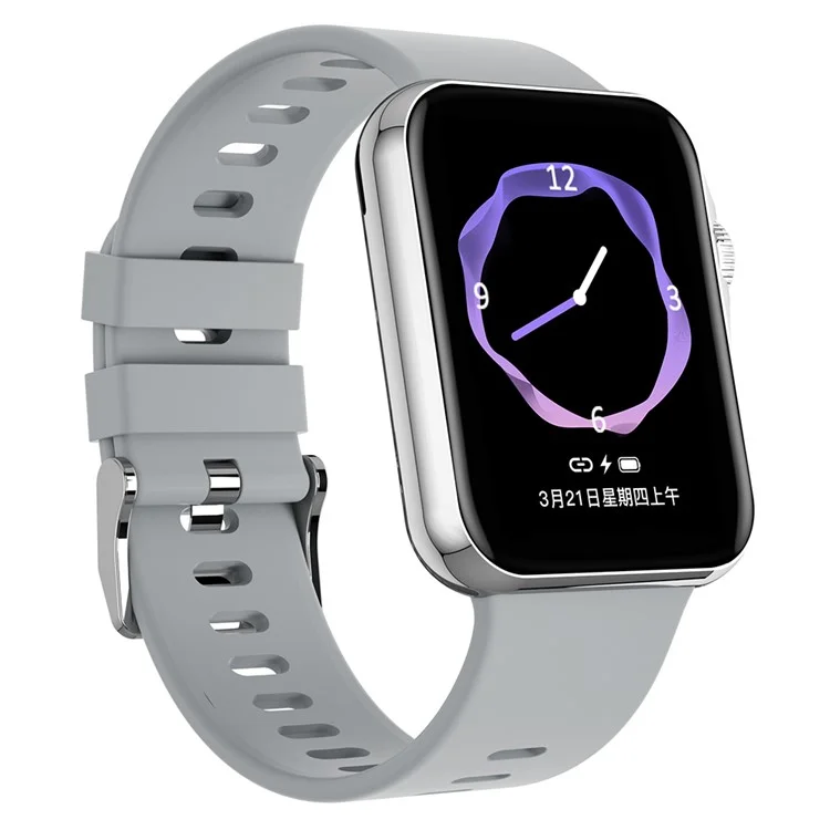 D07 1.7" Screen Women Smart Bracelet NFC Bluetooth-compatible Call Smart Watch Support Split Screen, Password Protection - Silver