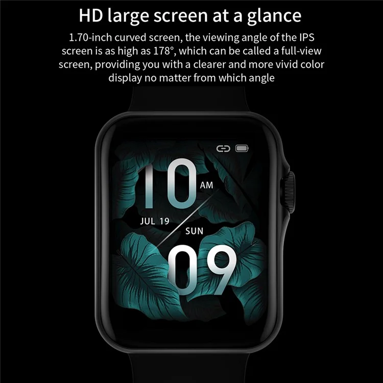 D07 1.7" Screen Women Smart Bracelet NFC Bluetooth-compatible Call Smart Watch Support Split Screen, Password Protection - Silver