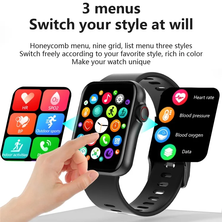 D07 1.7" Screen Women Smart Bracelet NFC Bluetooth-compatible Call Smart Watch Support Split Screen, Password Protection - Silver