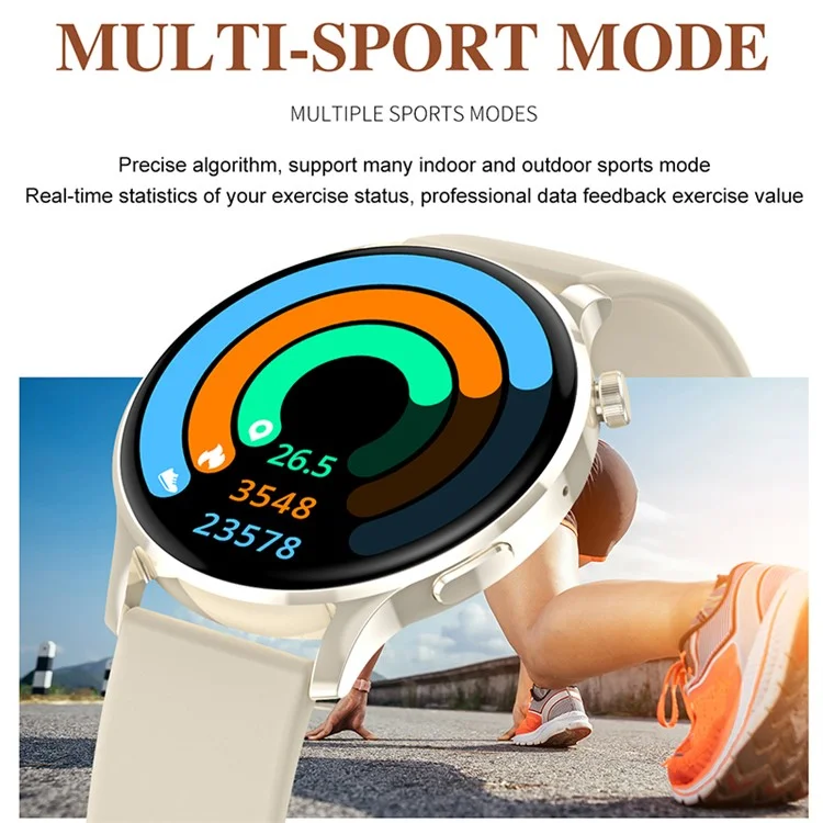 Watch3 pro 1.3" AMOLED Smart Watch with Metal Case Bluetooth-compatible Call Women Health Bracelet with Heart Rate Monitoring - Black