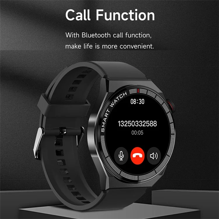 Devia M36 Smart Watch Pro 1 IP68 Chamada Bluetooth à Prova D'água de 1,43 Polegada AMOLED Health Monitor Pulsetador - Preto