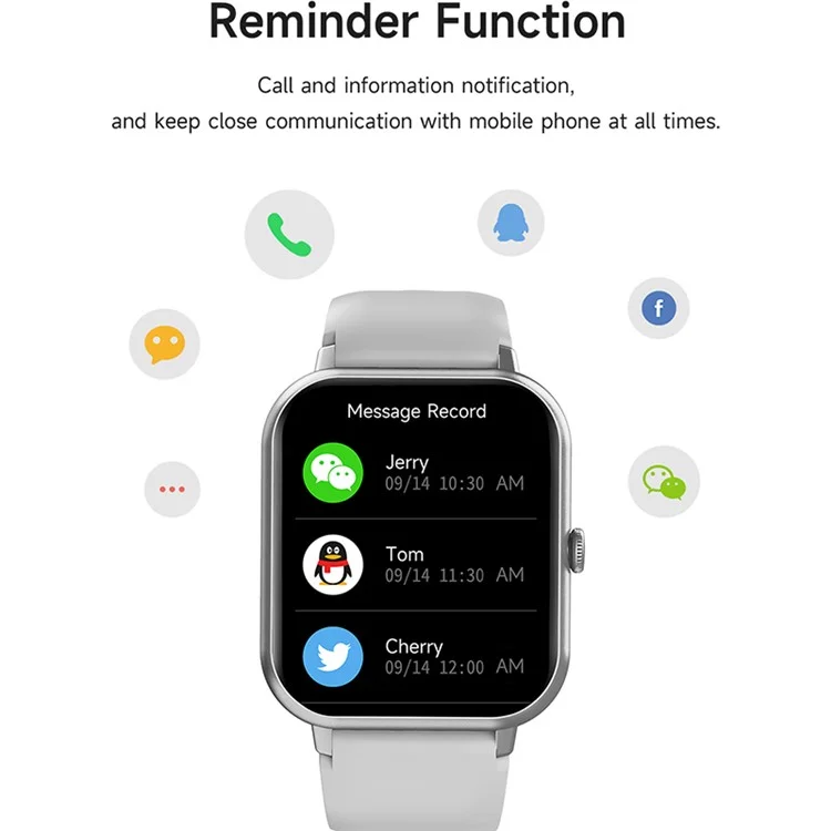 DEVIA ZL54C Smart Watch WT2 1.83-inch Health Monitor IP76 Waterproof Sports Watch Bracelet - Dark Grey
