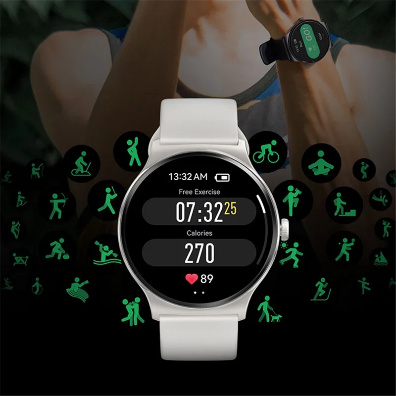 HAYLOU LS05 Lite 1.38-Inch Round Screen Multi-Sport Mode Smart Watch - Silver