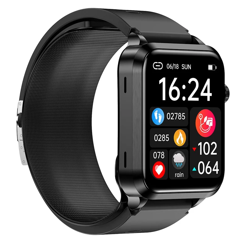 S11 Smart Watch 1.91-Zoll Präzisions-Gesundheitsmonitor Elektrische Uhr - Schwarz