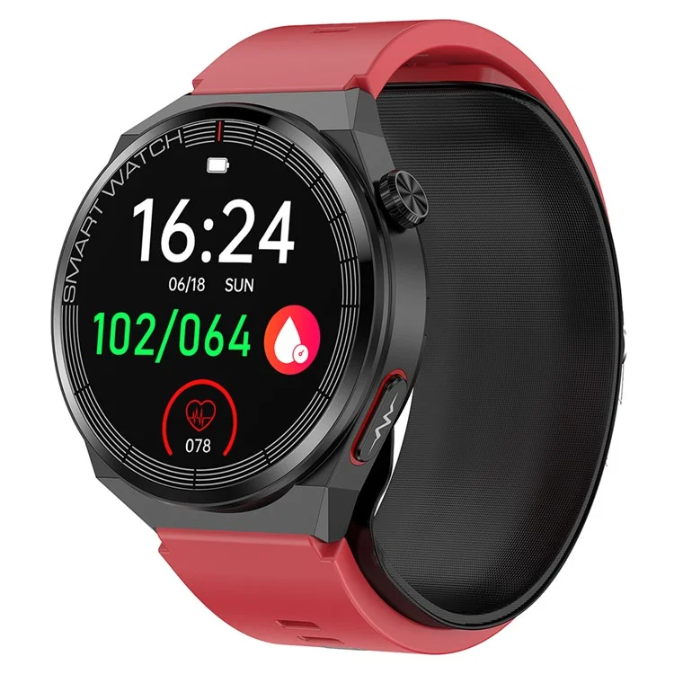 TK62 1.42-inch Health Smart Watch Precision Blood Pressure and ECG Monitoring - Red