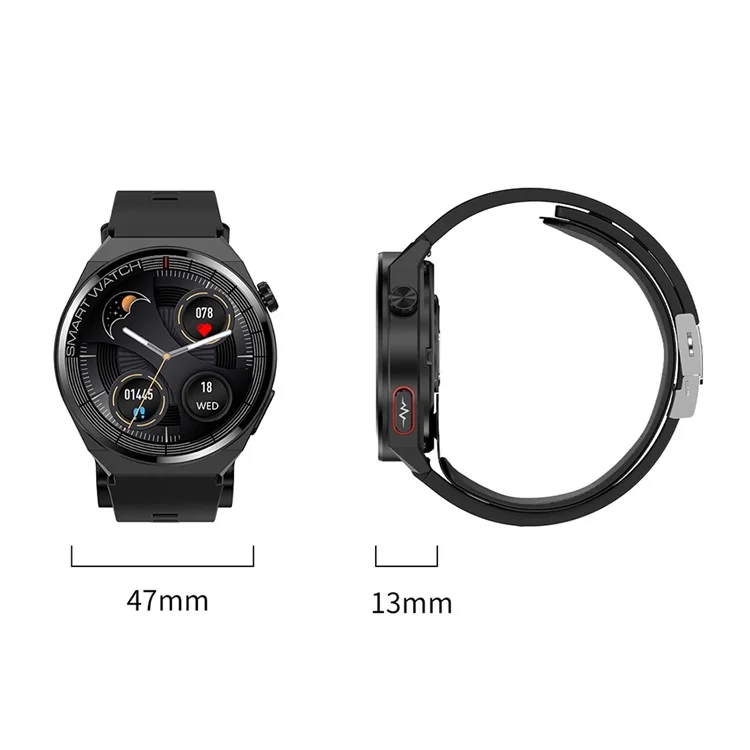 TK62 1.42-inch Health Smart Watch Precision Blood Pressure and ECG Monitoring - Red