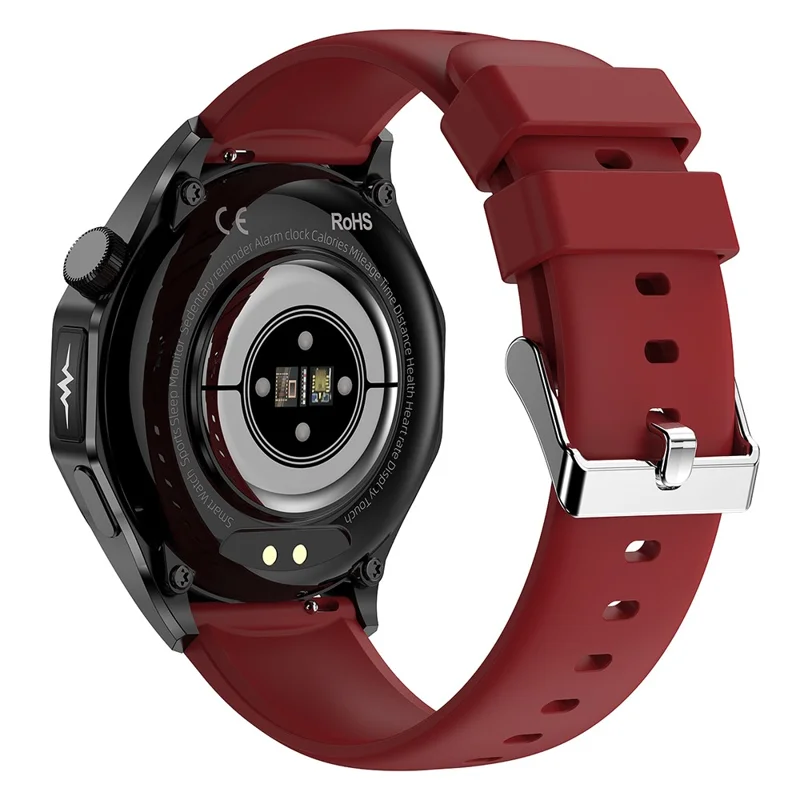 ET480 1.43" Fitness Tracker with ECG Smart Watch, Silicone Strap (APP: Hband) - Red