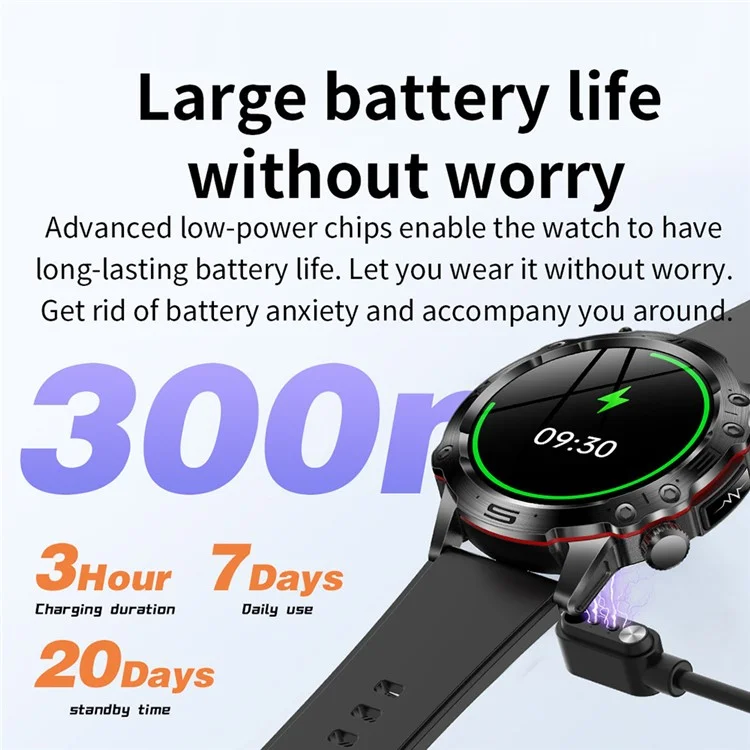 ET482 Sports Smart Watch 1.43" AMOLED Fitness Watch with Bluetooth-compatible Call, ECG, Leather Strap - Brown