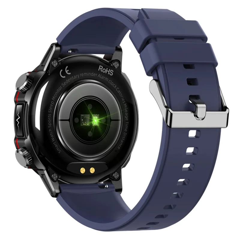 ET482 1.43" AMOLED Smart Watch con cinturino in silicone, chiamata Bluetooth ECG Health Sports Watch - Blu