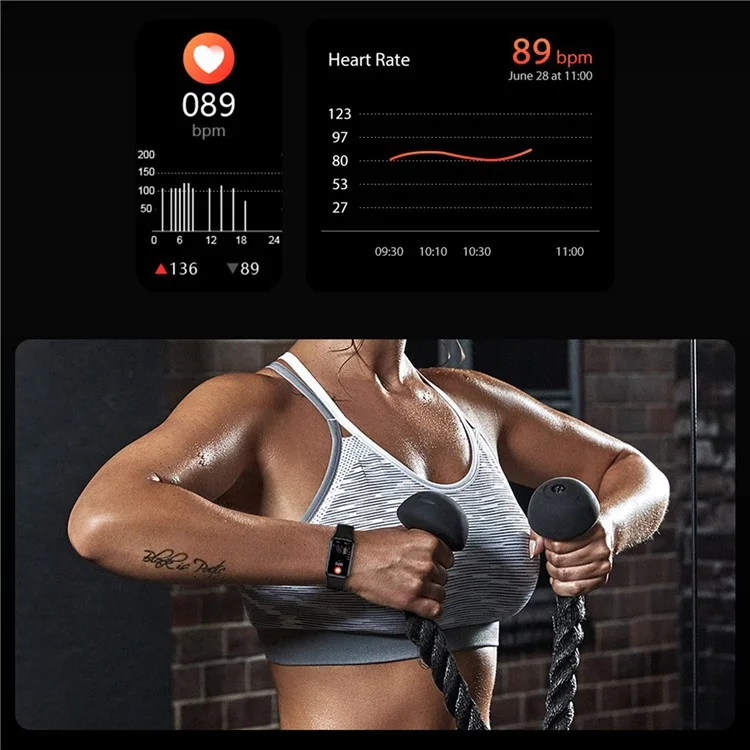 Blackview R1 1.47-zoll Smart Band Fitness Watch Mit Gesundheitsüberwachung - Schwarz