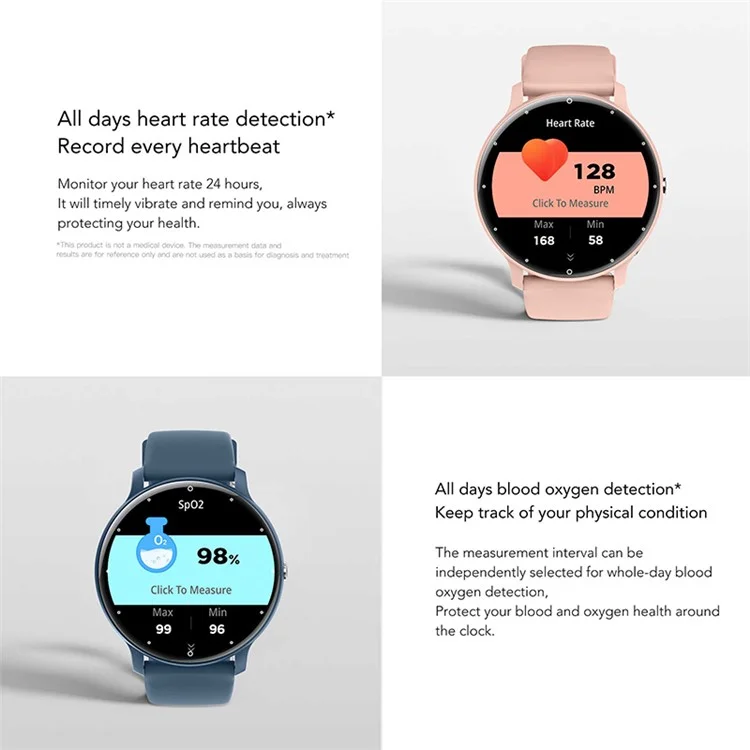ZL02CPRO 1.28 Inch Heart Rate Monitor Multiple Sports Mode Smart Watch - Blue