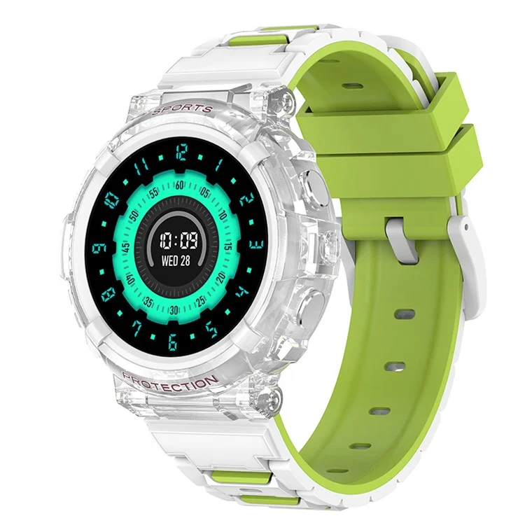 HT25 Fashion Couple Smart Watch Bluetooth-compatible Call Health Monitor Band - White