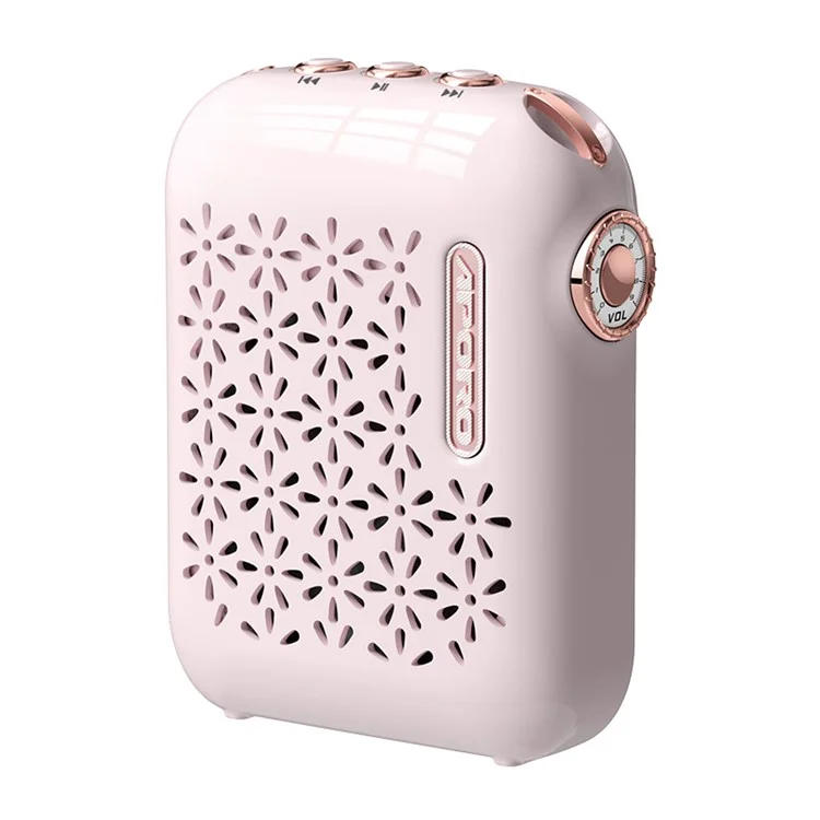 Altavoz inalámbrico Bluetooth APORO T26 2.4G portátil y mini amplificador de sonido - Rosa