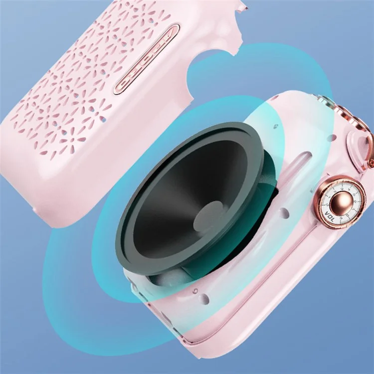 Altavoz inalámbrico Bluetooth APORO T26 2.4G portátil y mini amplificador de sonido - Rosa
