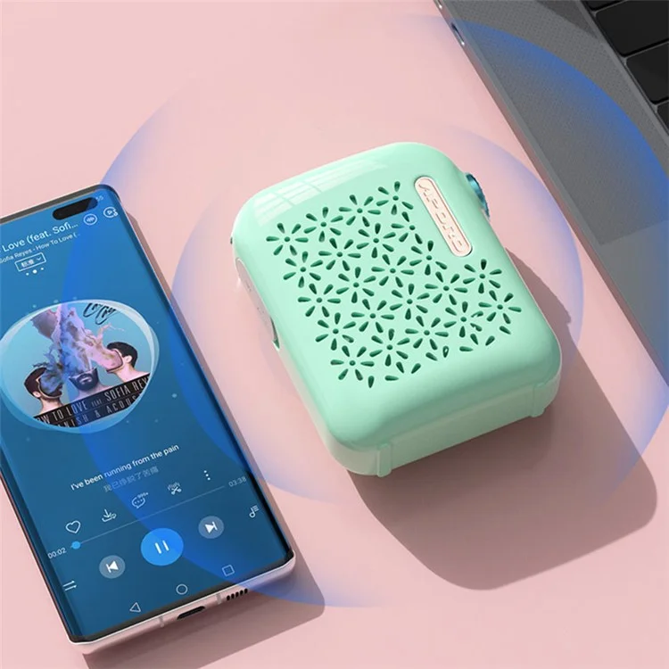 Altavoz inalámbrico Bluetooth APORO T26 2.4G portátil y mini amplificador de sonido - Rosa