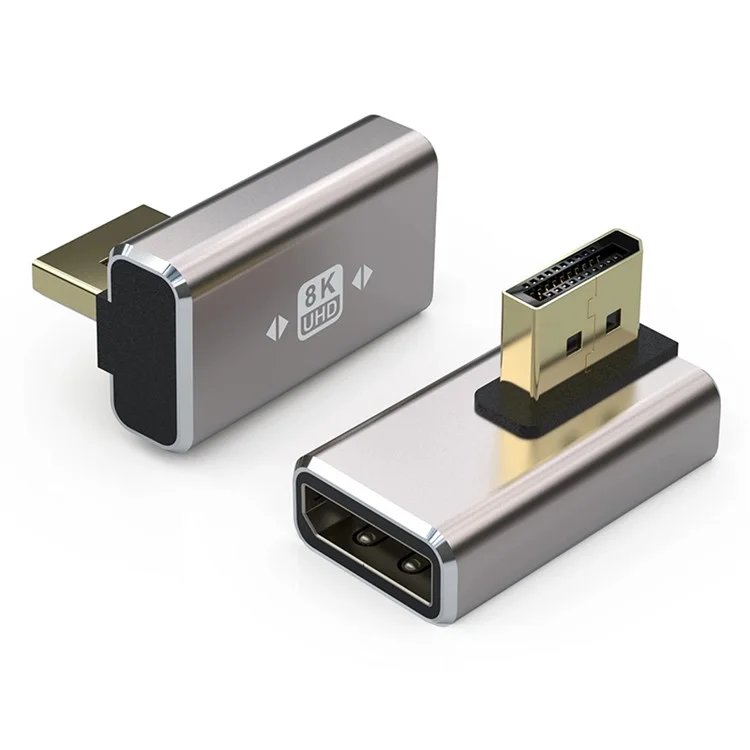 8K 60Hz Vertical Right Angled DisplayPort DP1.4 Male to Female Mini Extender