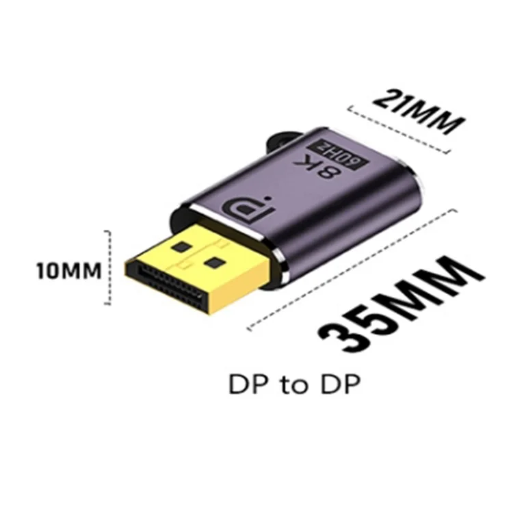 DP 1.4 Maschio a Femmina 8K 60Hz HD Video Transmission Adapter Mini Converter