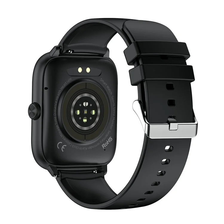 T22 2.06" AMOLED Screen Smart Watch with Bluetooth-compatible Calling, Encoder, Multi-Mode Sports - Black