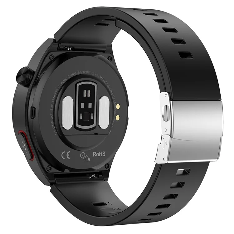 S22 Smart Watch Air Pump Type Blood Glucose Monitor Activity Fitness Tracker - Black