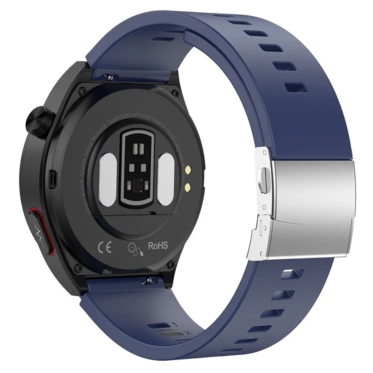 S22 Smart Watch Air Pump Type Blood Glucose Monitor Activity Fitness Tracker - Blue