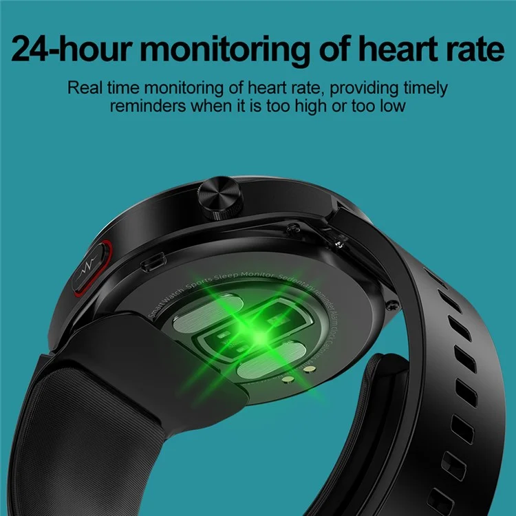 S22 Smart Watch Air Pump Type Blood Glucose Monitor Activity Fitness Tracker - Blue