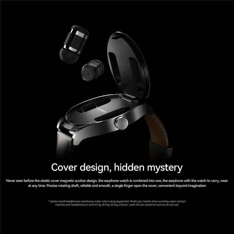 HUAWEI WATCH Buds 1.43-Inch AMOLED Cuffie e Smartwatch 2-in-1 Orologio Elettrico - Nero