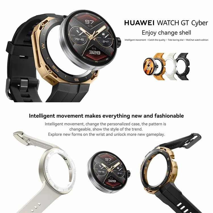 Huawei Watch GT Cyber ​​1.32 Pulgadas de Pantalla AMOLED Bluetooth Llamando a Smart Watch - Negro / Oro