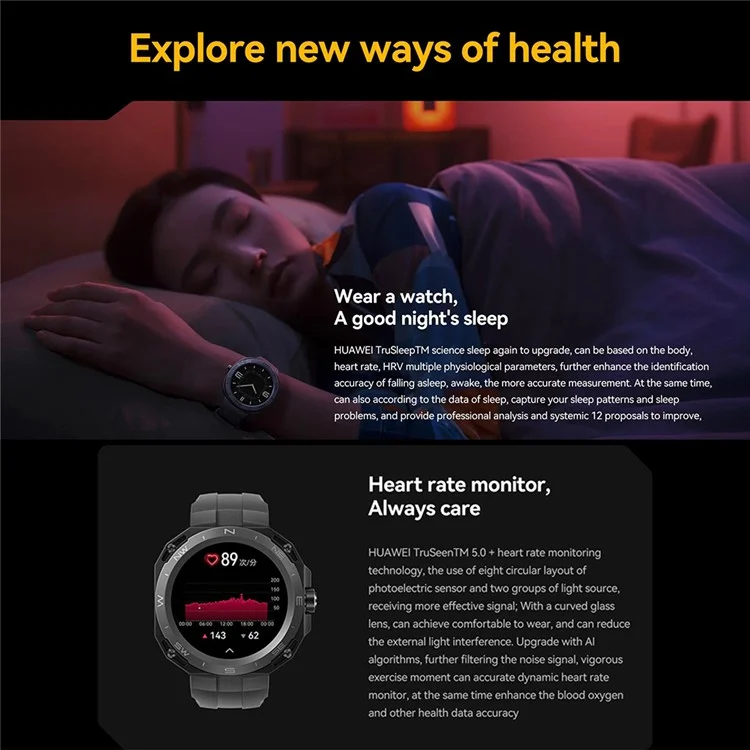 HUAWEI WATCH GT Cyber 1,32-Zoll AMOLED-Bildschirm Bluetooth-Anrufuhr - Grau