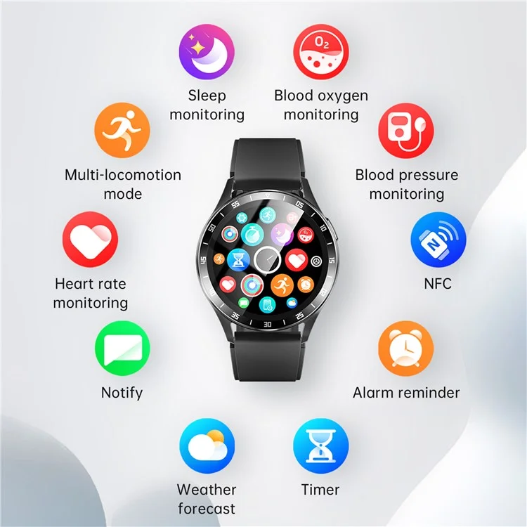 X10 2-in-1 1.39-inch Smart Watch with Earbuds, Flip Cover Version - Silver