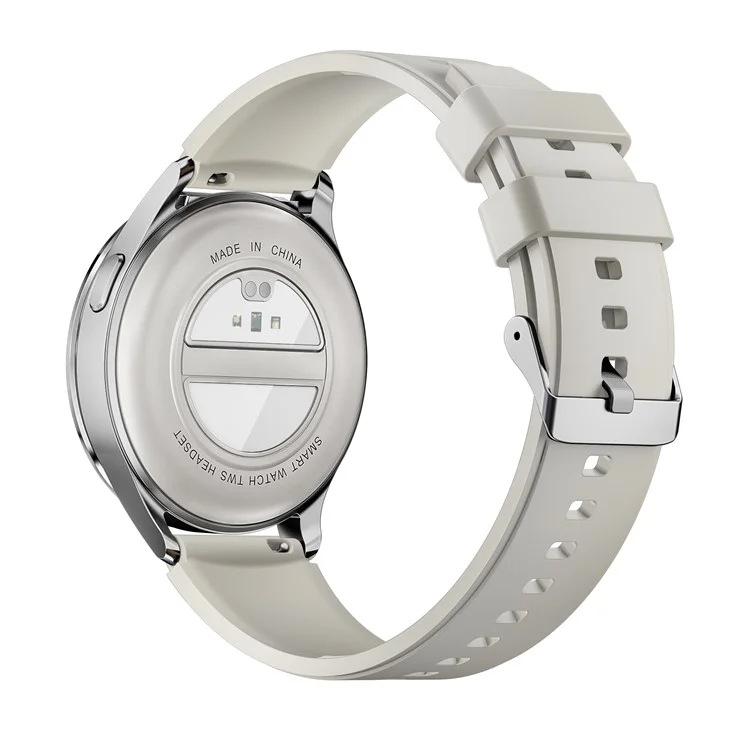 X10 2-in-1 1.39-inch Smart Watch with Earbuds, Flip Cover Version - Silver