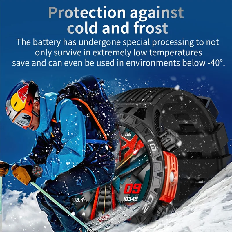 HT22 1.46-inch Round Smart Watch Waterproof Bluetooth-compatible Calling Sports Watch - Black+Green
