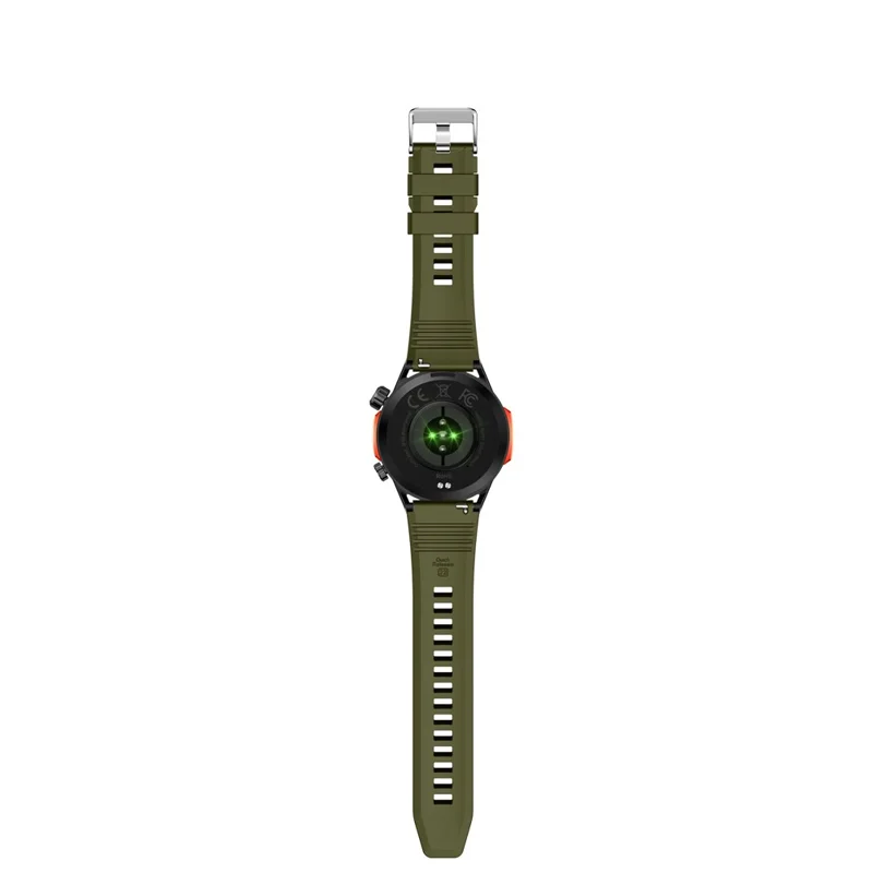 HT22 1.46-inch Round Smart Watch Waterproof Bluetooth-compatible Calling Sports Watch - Black+Green