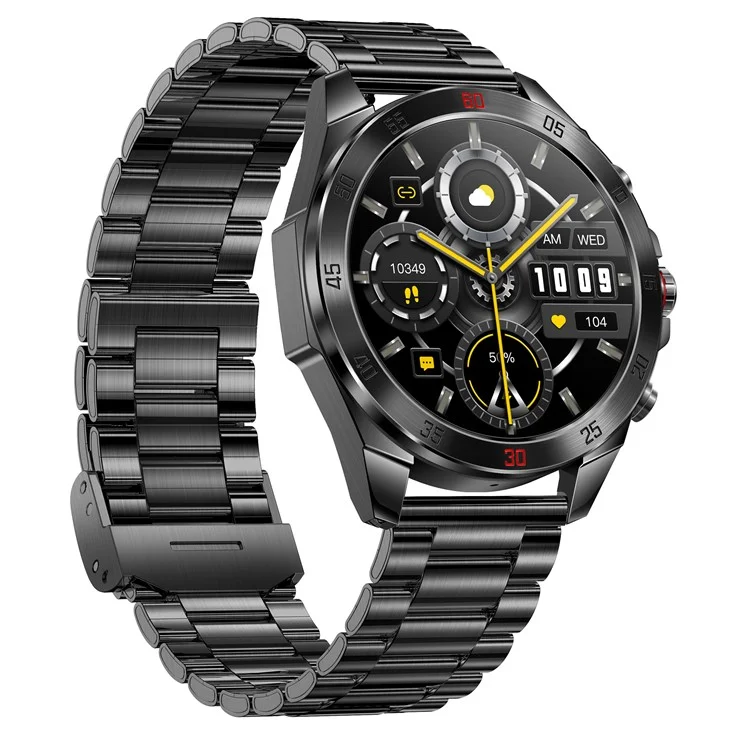 NX1 Pro Luxury Metal Business Smart Watch Health Monitoring Bluetooth Calling Water of Sports Watch - Schwarz