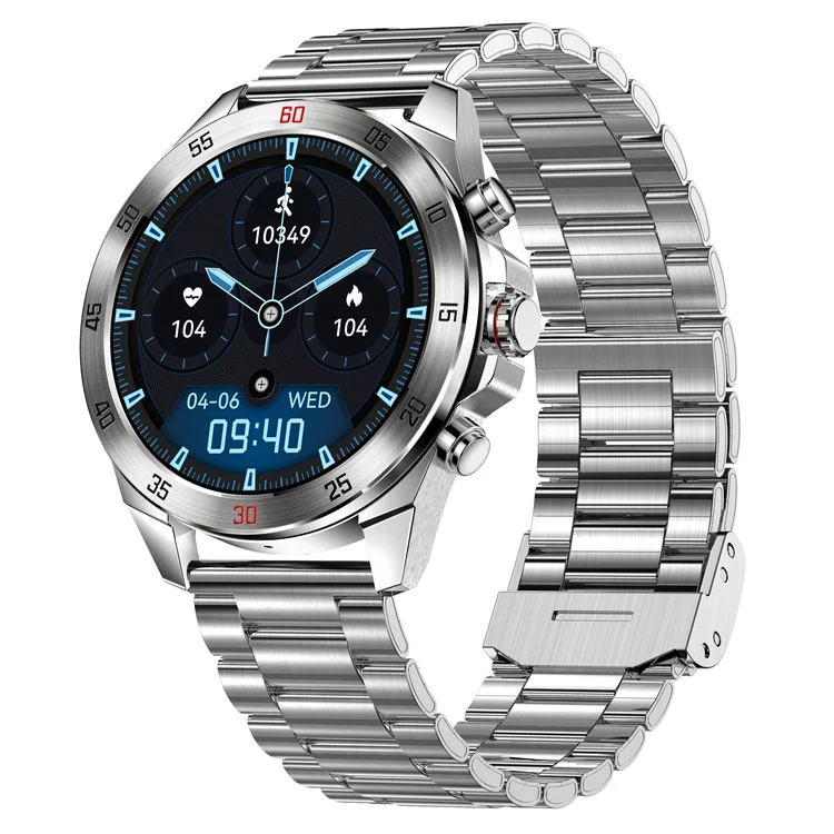 NX1 Pro Luxury Metal Business Smart Watch Monitoraggio Della Salute Bluetooth Calling Waterproof Sports Watch - Argento