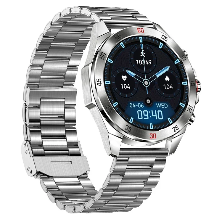 NX1 Pro Luxury Metal Business Smart Watch Monitoraggio Della Salute Bluetooth Calling Waterproof Sports Watch - Argento