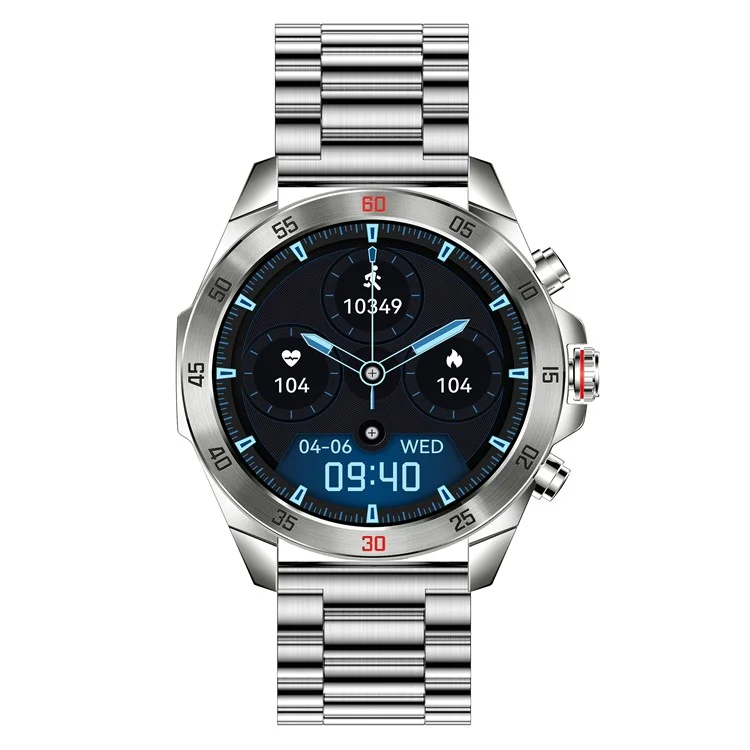 NX1 Pro Luxury Metal Business Smart Watch Monitoraggio Della Salute Bluetooth Calling Waterproof Sports Watch - Argento