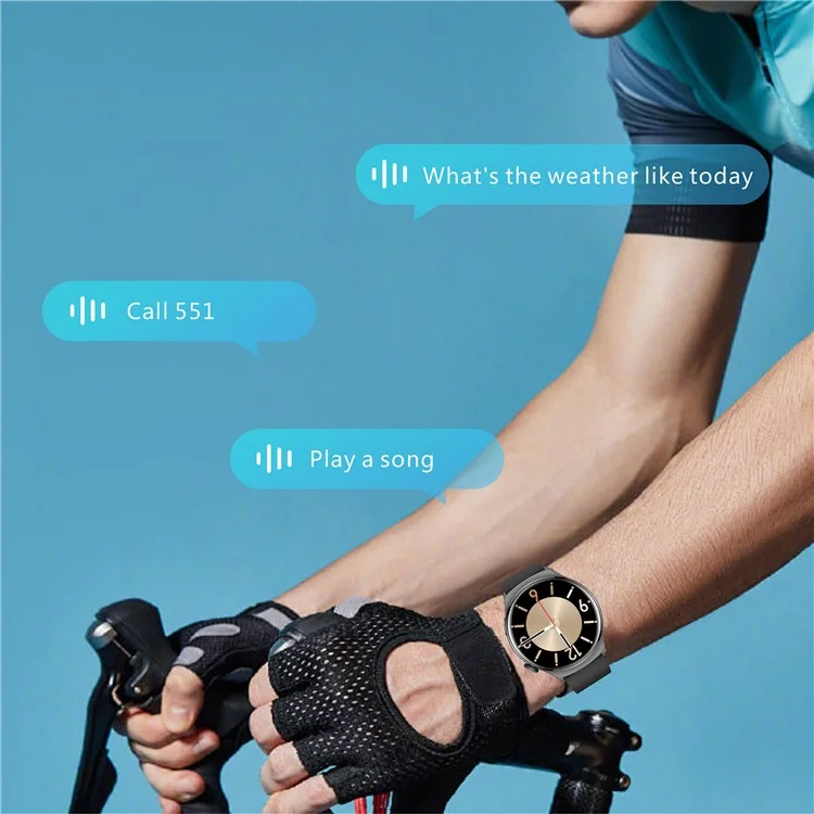 QX10 1.43" AMOLED Display Bluetooth-compatible Calling Health Monitoring Smart Watch - Black