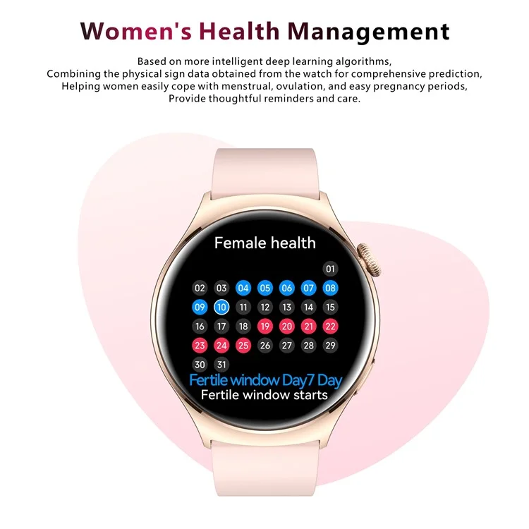 QX10 1.43" AMOLED Display Bluetooth-compatible Calling Health Monitoring Smart Watch - Black